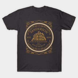 Sanderson Witch Museum. Black Flame Candle. Halloween. T-Shirt